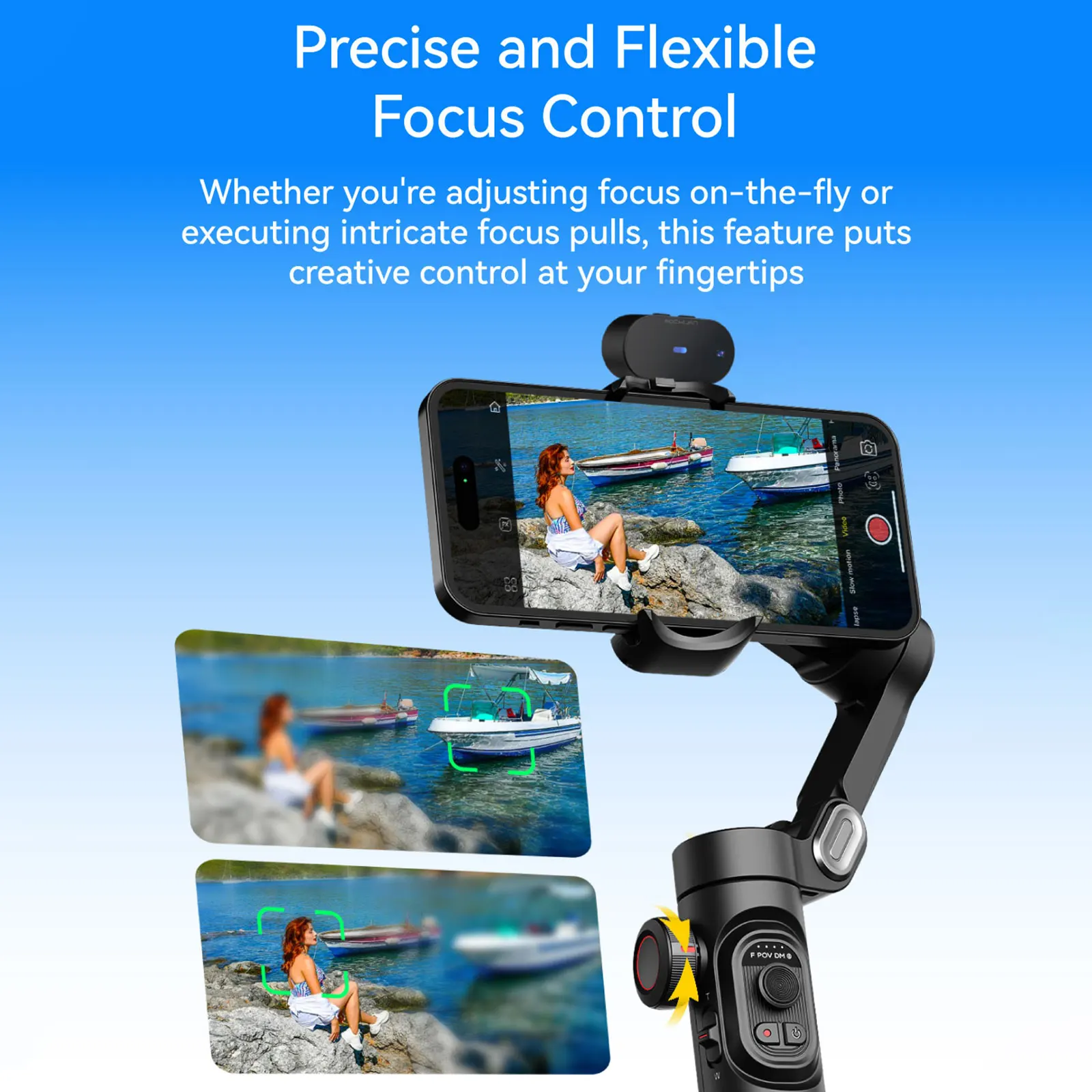 AOCHUAN Smart XE Ai Smartphone 3 Axis Gimbal Stabilizer For iPhone and Android phone Face tracking without app Handheld Gimbal