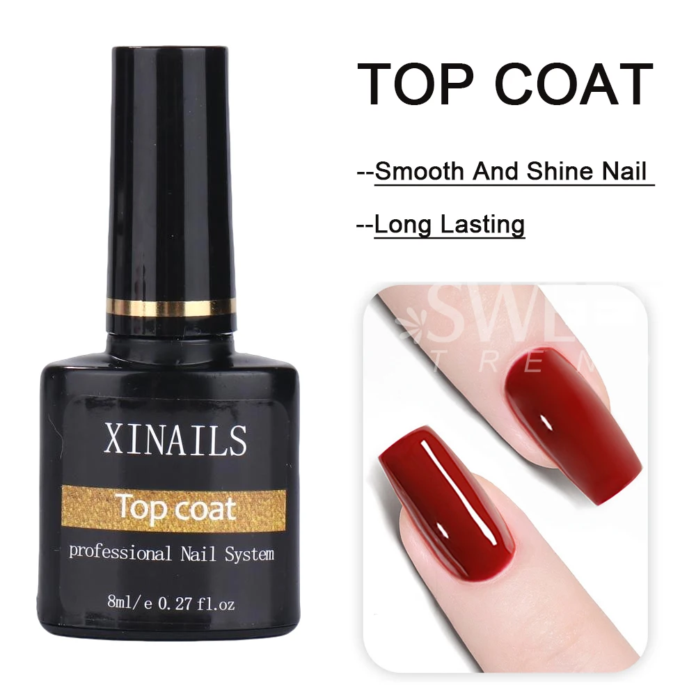 1/3 szt. 8ml Zestaw Żeli Funkcjonalnych do Paznokci z Baza, Lakierem Żelowym i Błyszczącym Top Coat, Matowym Top Coatem do Manicure i Salonu Paznokci