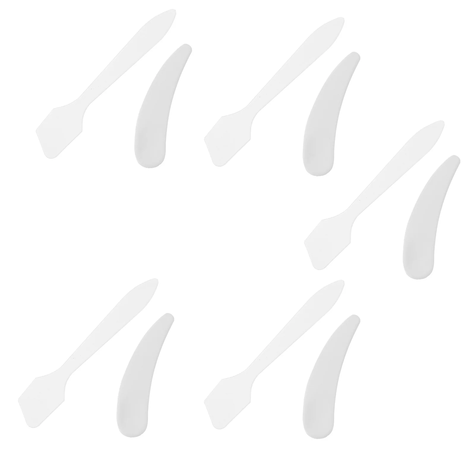 

10Pcs Crescent Spoon Facial Cream Spatula Skincare Mini Cosmetics Face Clear Sample Makeup Tool Plastic PP High