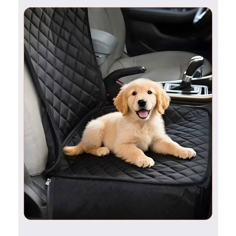 Luxury waterproof dog car seat cover universal heavy duty pet rear seat protective cover non-slip and scratch-proof hammock