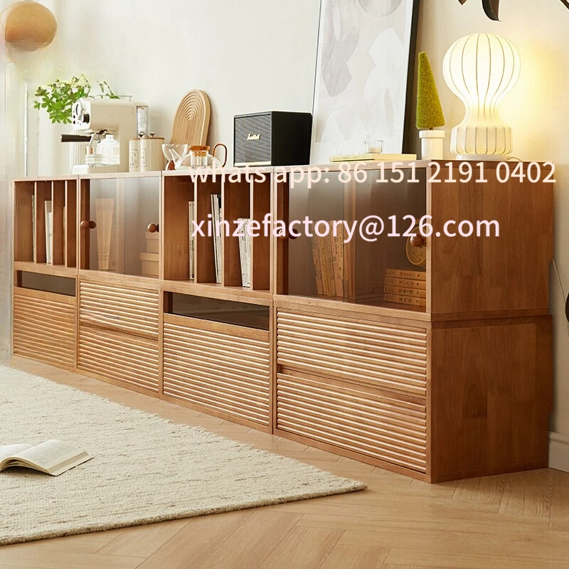 

Customizable solid wood module cabinet TV cabinet