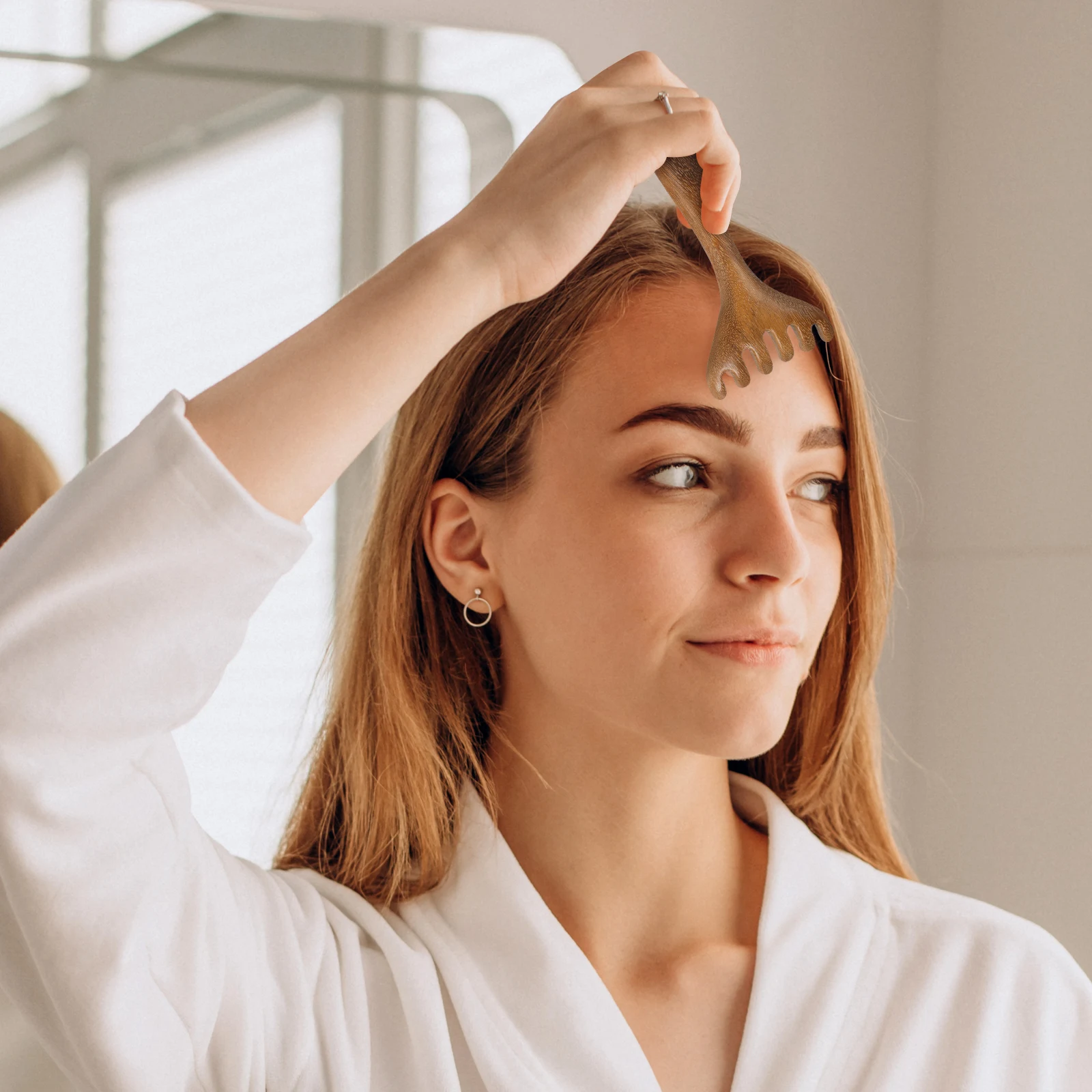 

Массажер для акупунктурных точек ног, деревянная массажная расческа для кожи головы, рефлексология ног, натуральный деревянный ремесло, удобный инструмент, надежный простой дизайн