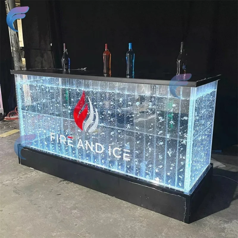 custom.LED Luminous Modern Acrylic Bubble Customizable Size Wireless/Remote Tabletop Restaurant Counter Table