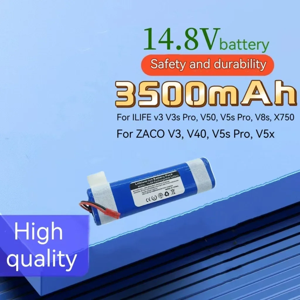 

18650 battery 14.8v lithium rechargeable 3500mah For ILIFE V3s Pro, V50, V5s Pro, V8s, X750, For ZACO V3, V40, V5s Pro, V5x