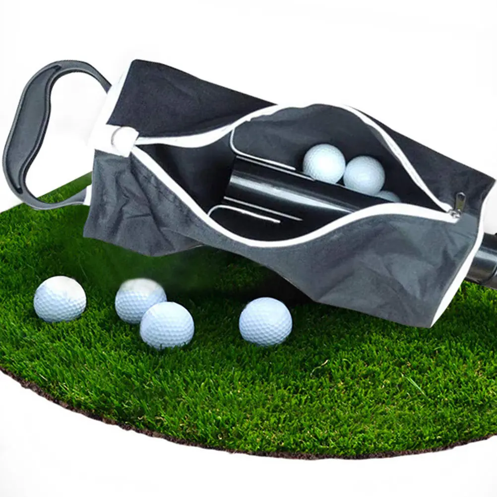 

70-Ball Golf Ball Picker Lightweight Durable Retriever Tube With Zipper Portable Pick-Up Bag For Training Practice Ball