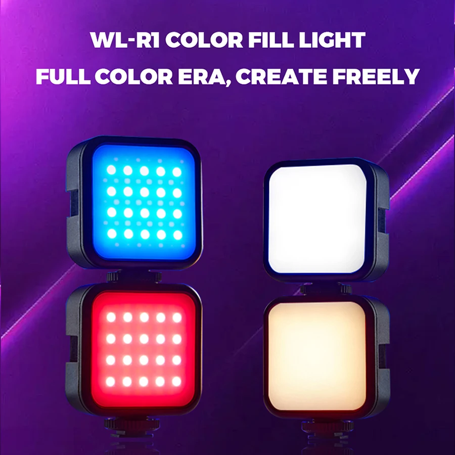 5W RGB Streaming Light,2000mAh Built-in Battery Key Light ,3000-6000K Adjustable Studio Video Light  Photography Video Recording