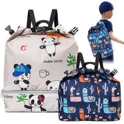 Kids Swimming Backpack Swim Cap Clothes Storage Dry Wet Combo Bags Waterproof Travel Beach Outdoor Pool Sport Wash Packing Bag