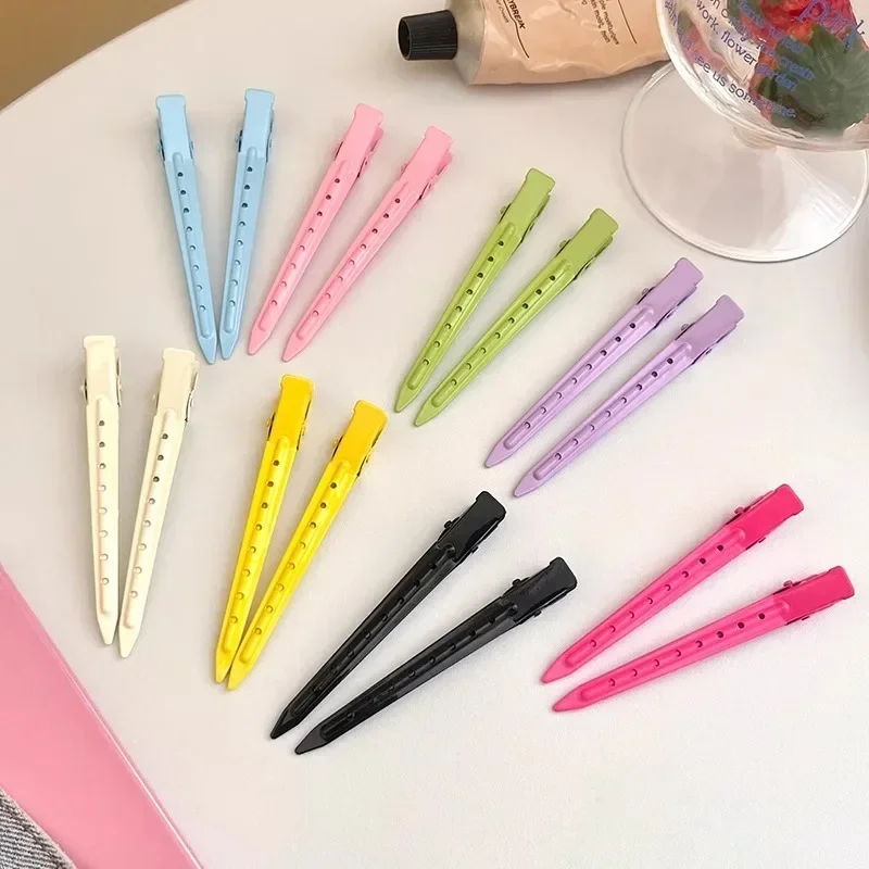 Simple Metal Duckbill Clip Crocodile Curly Hairpin Barrettes Hairstyle Holder Fluffy Hair Root Salon Haircut Headwear Bobby Pins