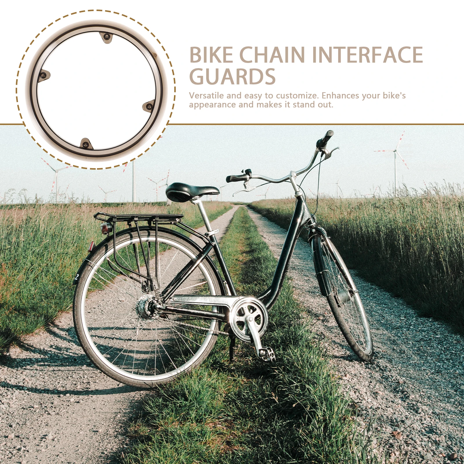 

Mountain Bike Chainring Protector 1 Piece High Strength PVC Chain Guard for Men Women Riders Enhanced Appearance Easy Install