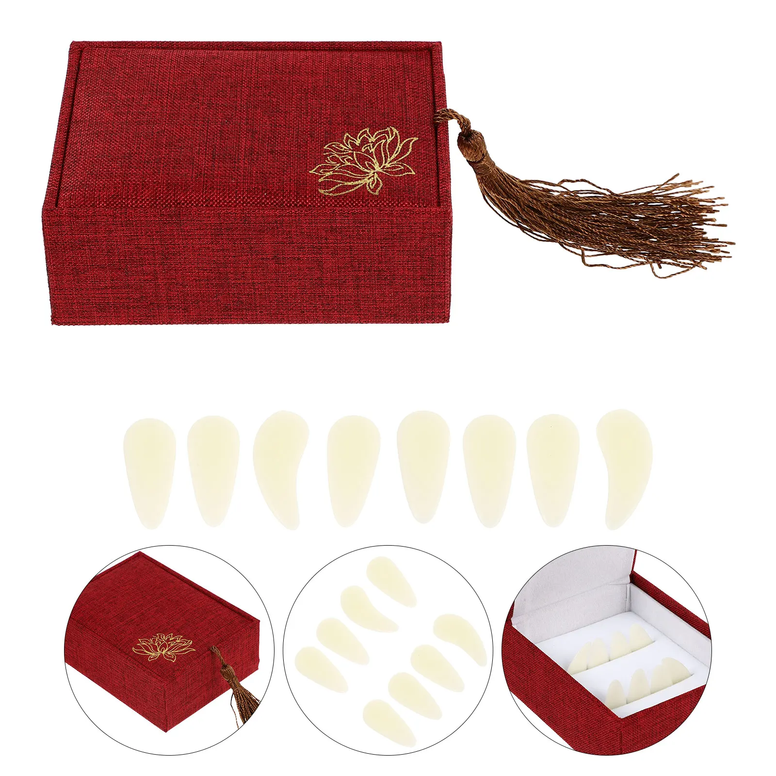 

Guzheng Nails Beginner Finger Protectors False Playing Protective Tool Fake Nylon Picks