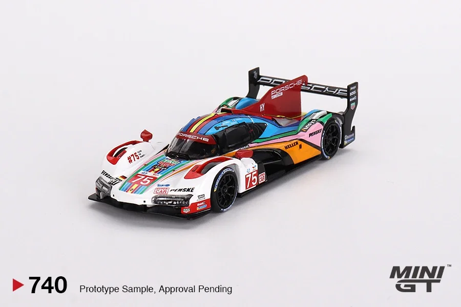MINIGT 1/64 963 # 75 Porsche Penske Motorsport 2023 24 MGT00740-MJ Auto Legering Motorvoertuig Diecast Metaal Model Kinderen Speelgoed Jongens