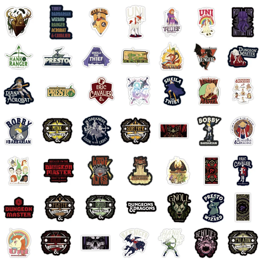 50/100PCS Dungeons & Dragons Game Cool Graffiti Decorative Stickers Personalized Creative DIY Scooter Motorcycle Helmet Decals