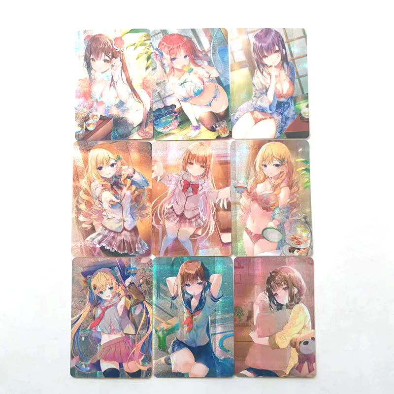 

9pcs/set Anime Sexy Girl Leisure Entertainment Collection Card Cartoon Cute Bikini Boutique Suit Hobby Game Collection Card Gift