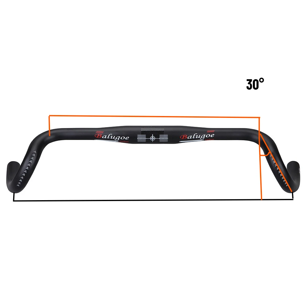 BUCKLOS Fahrrad Carbon-Lenker, 30 cm ° Integrierte Lenkrohre für Fahrräder, Aero-Bent-Bar Rennradlenker, Fahrradzubehör – Detail 3