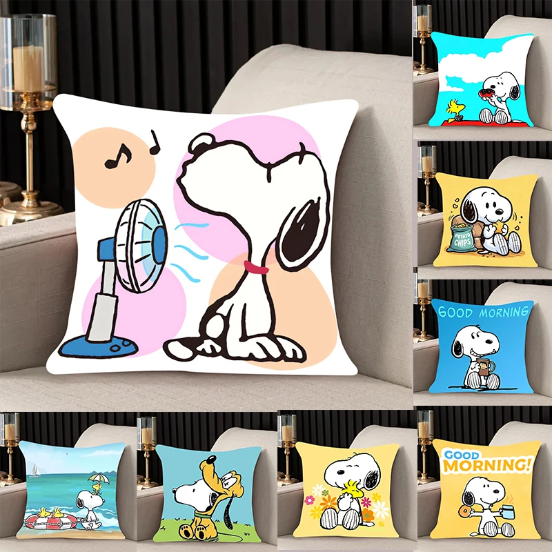 

New Pillow Snoopy Slips Pillow Covers Bedding Comfortable Cushion Good For Sofa Home Car High Quality Pillow Cases 40x40cm gift