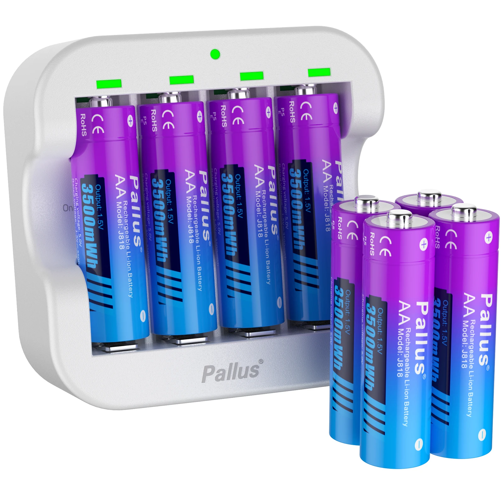 Pallus AA 3A 3500mWh 1.5V Li-ion Rechargeable Battery ,aa Lithium Battery, Manufacturers Direct Sales, Cameras, Electric Toys,