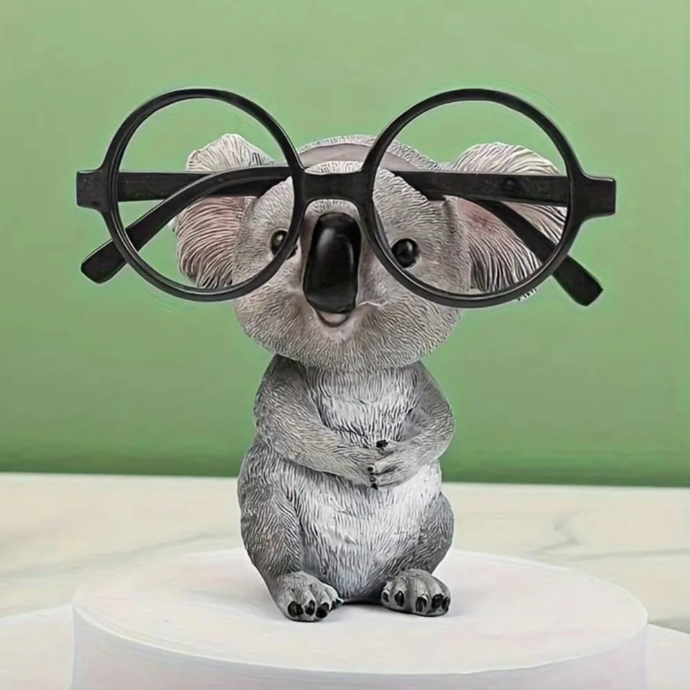Koala Eyeglass Holder Desktop Glasses Organizer Resin Koala Glasses Holder Display Stand for Sunglasses Eyewear Cute Figurine
