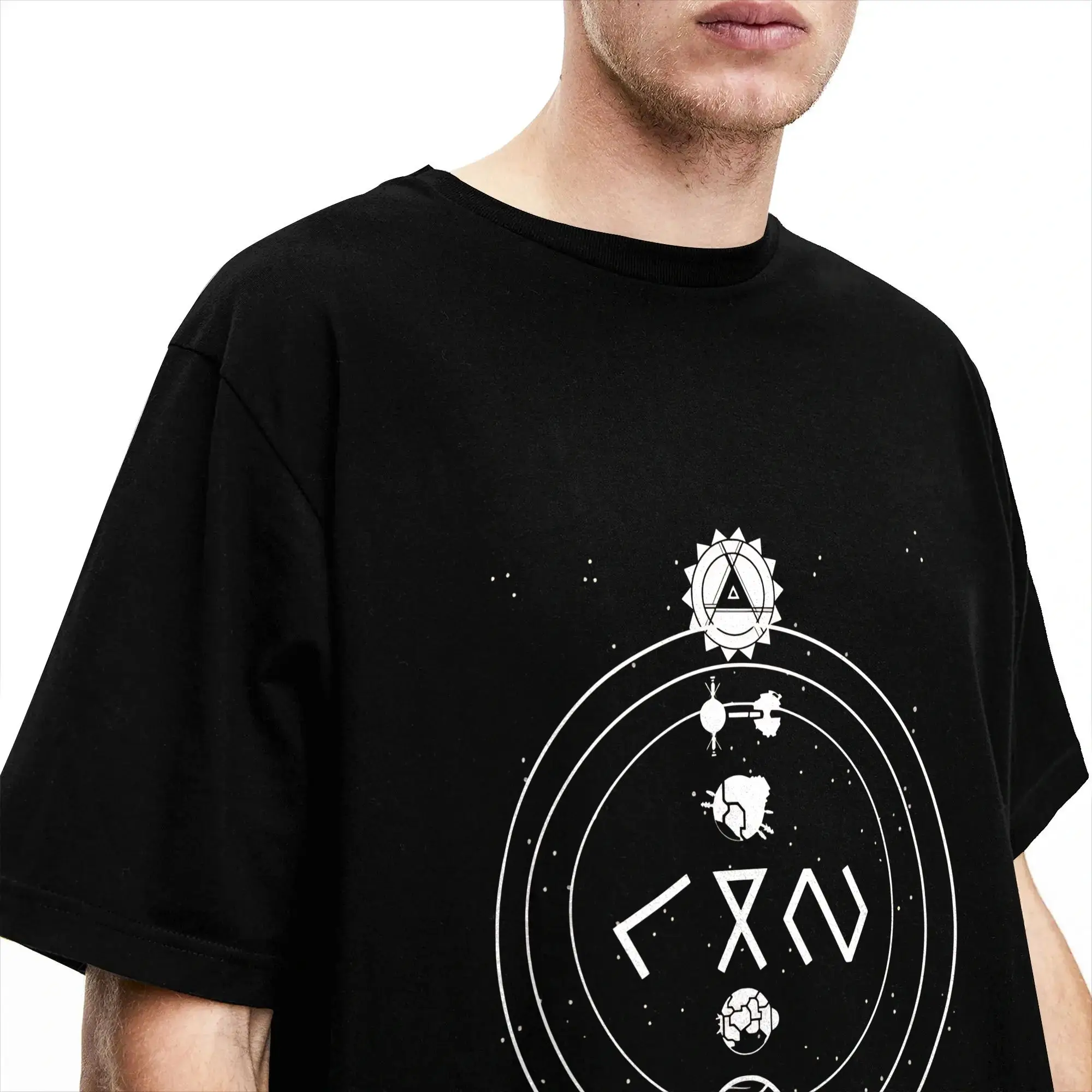 Outer Wilds Detaillierte T-Shirts für Männer und Frauen, lustige Baumwoll-T-Shirts, Rundhalsausschnitt, kurzärmeliges T-Shirt, 6XL-Kleidung – Detail 2