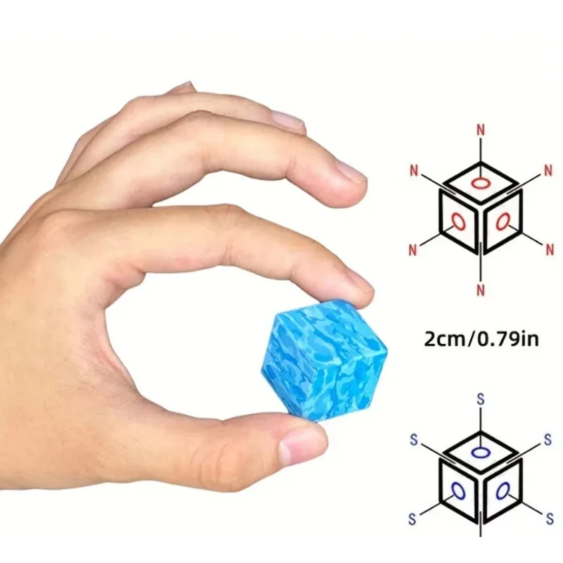 2.0cm DIY 80szt. Klocki konstrukcyjne Moja Magnetyczna Światło Klocki Magnetyczne Zabawka do składania dla dzieci model dekoracja 3 lata +