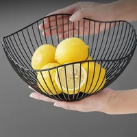 Metal Fruit Basket Simple Fruit Basin Multi-Size Iron Snack Bread Vegetable Storage Bowls Kitchen Eggs Dessert Holder Organizer - Image 2