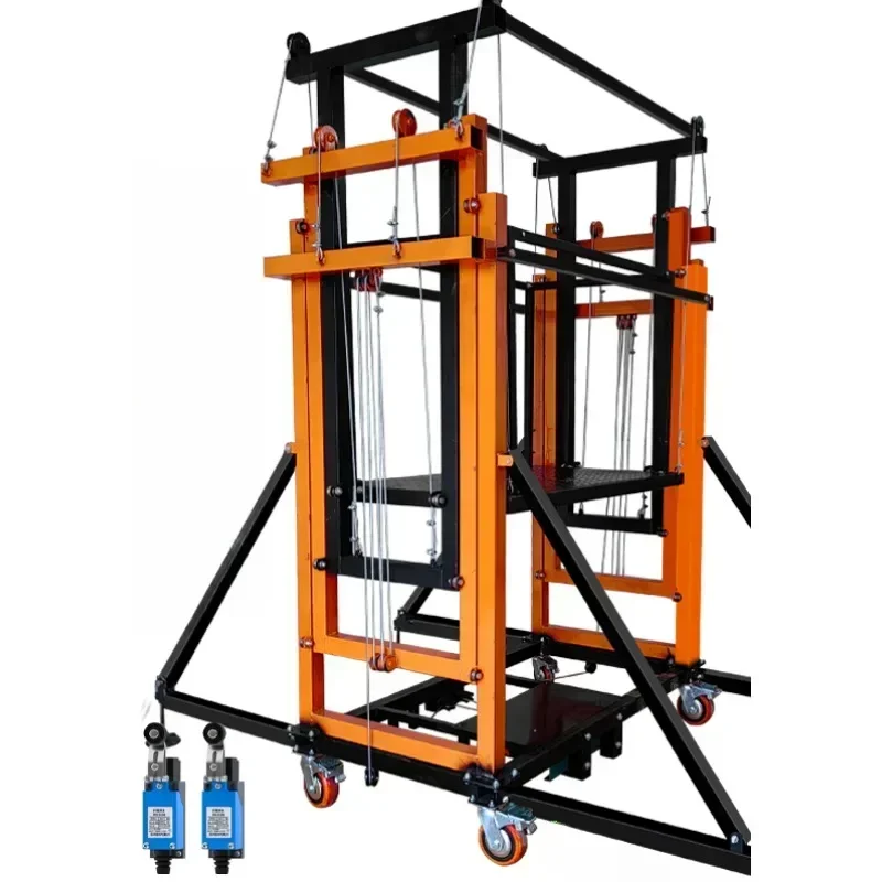 Mobile lifting platform electric scaffold wireless remote control automatic folding elevator