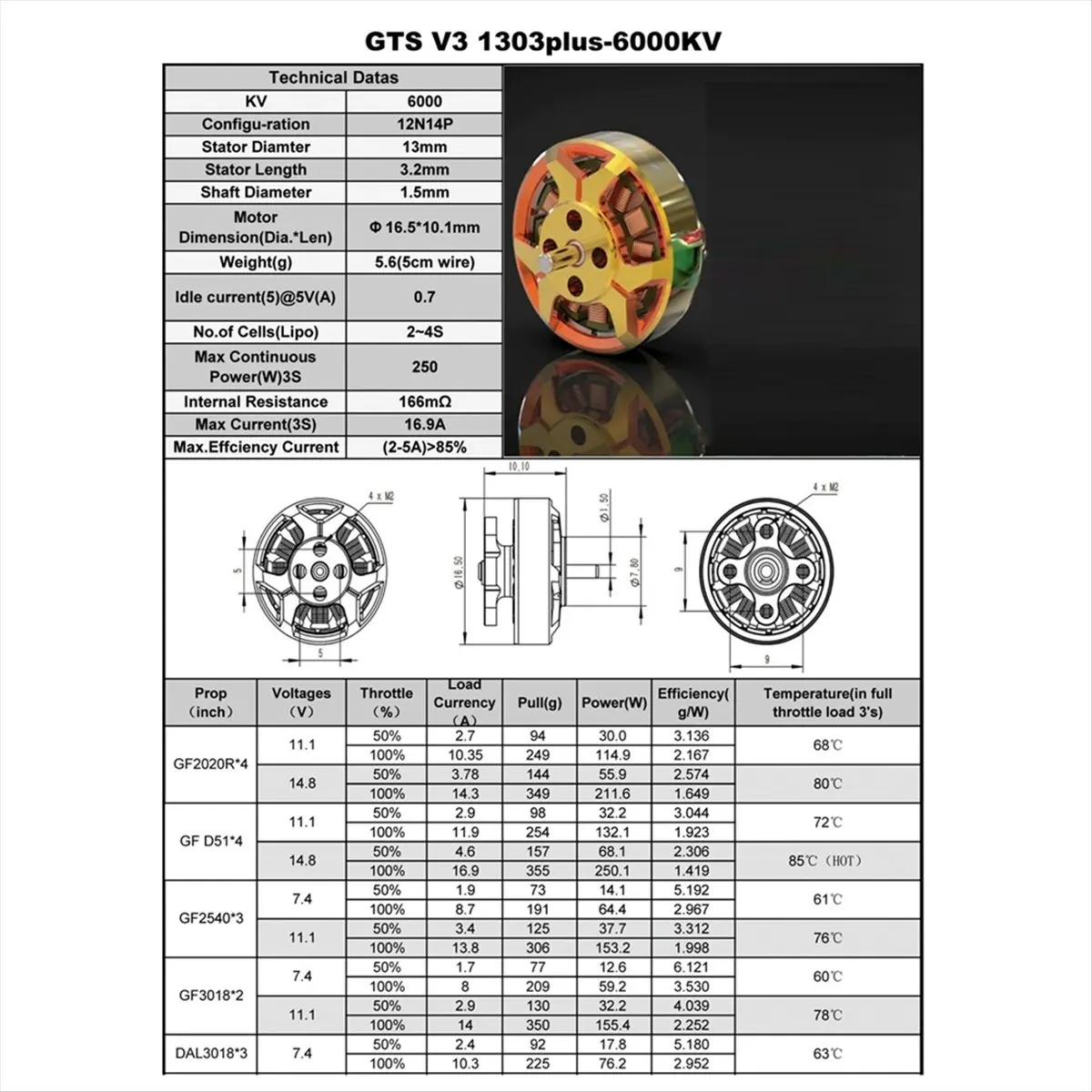 ^&*Summer sale- V3 1303 Plus Brushless Motor 11500KV UAV Motor for 2 Inch FPV Racing Drone Cinewhoop