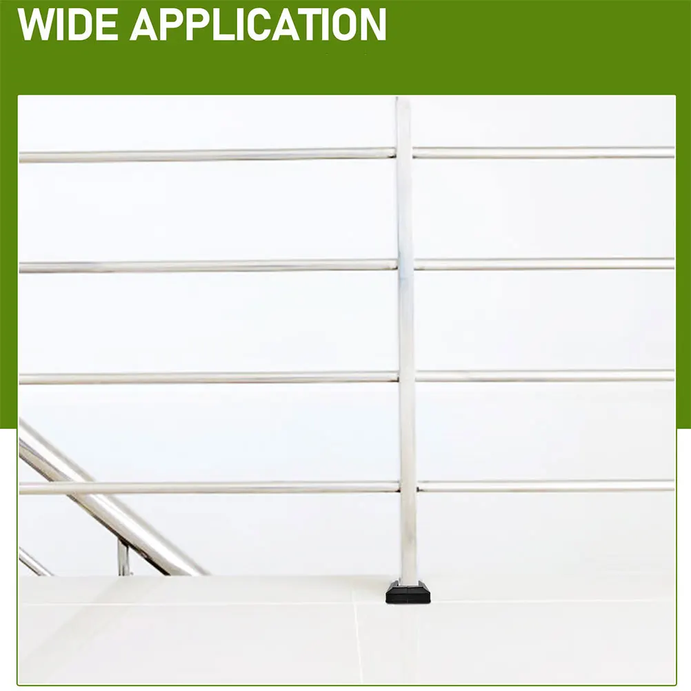 4Pcs Fence Post Skirt Set Plastic Square Tubing Cover Weather Resistant Base Trim for Deck Railing Structures Railing