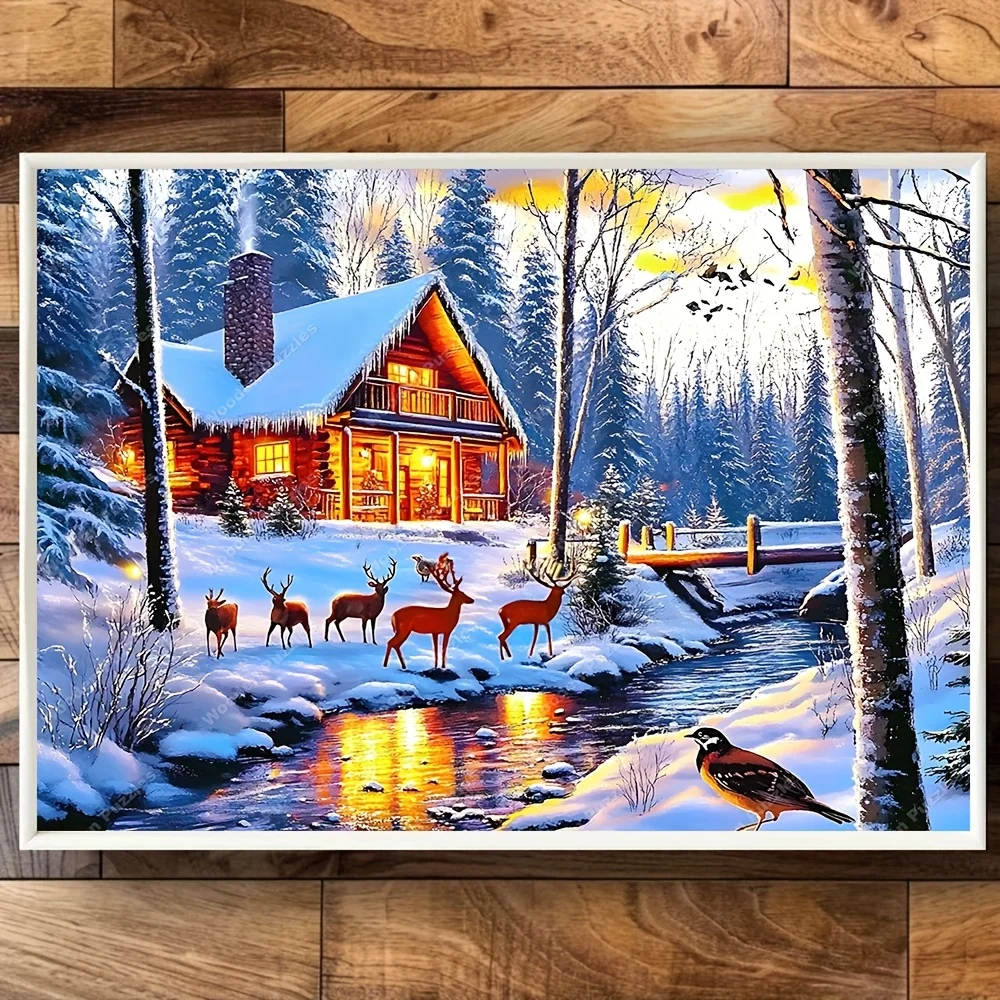 2000/1500/1000/500 قطعة لغز ورقي للكبار لتزيين المنزل والمكتب، ديكور الحائط، مناسب لهدايا أعياد الميلاد والعطلات،