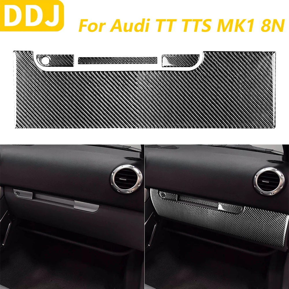 

Для Audi TT TTS MK1 8N 2001-2006 углеродное волокно второго пилота приборной панели ящик для хранения перчаток панель переключателя набор отделки автомобильных аксессуаров наклейка