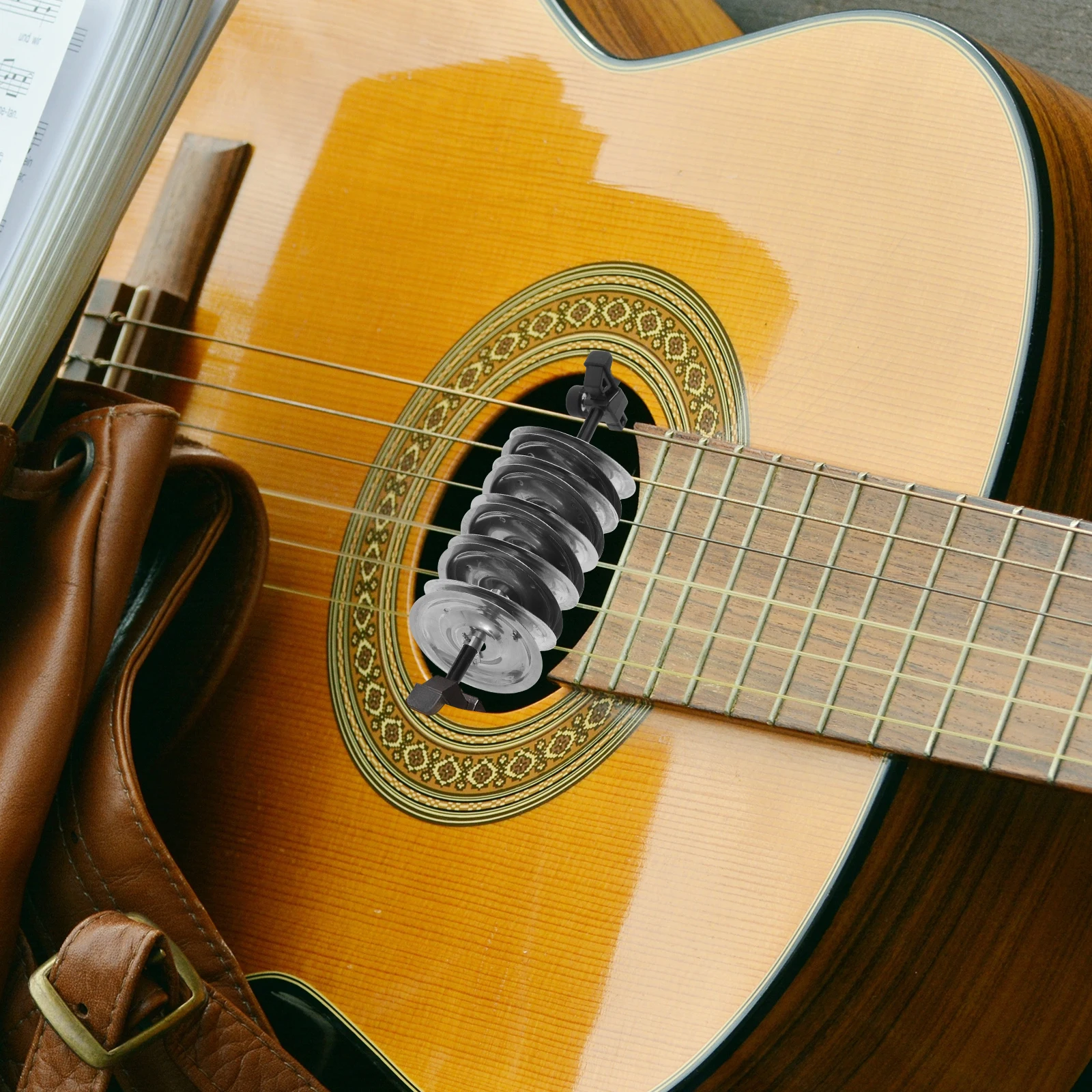 

Guitar Sound Hole Cover Bell Metal Accessories Replacement Parts for Guitar Supply Musical Instrument Decor Folk Beginner