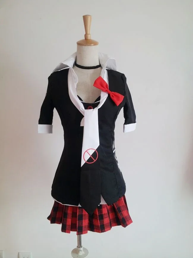 Danganronpa Cosplay Anime Dangan Ronpa Junko Enoshima Cosplay Costume School Uniforms with wig