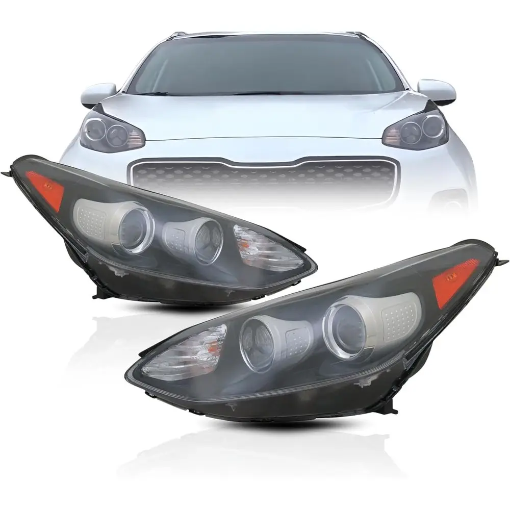 

Замена фар для Kia WD 2017-2021: левая и правая пара ламп Hgen с LED DRL и лампочками KI2503198, KI2502198 / 92102-D9111