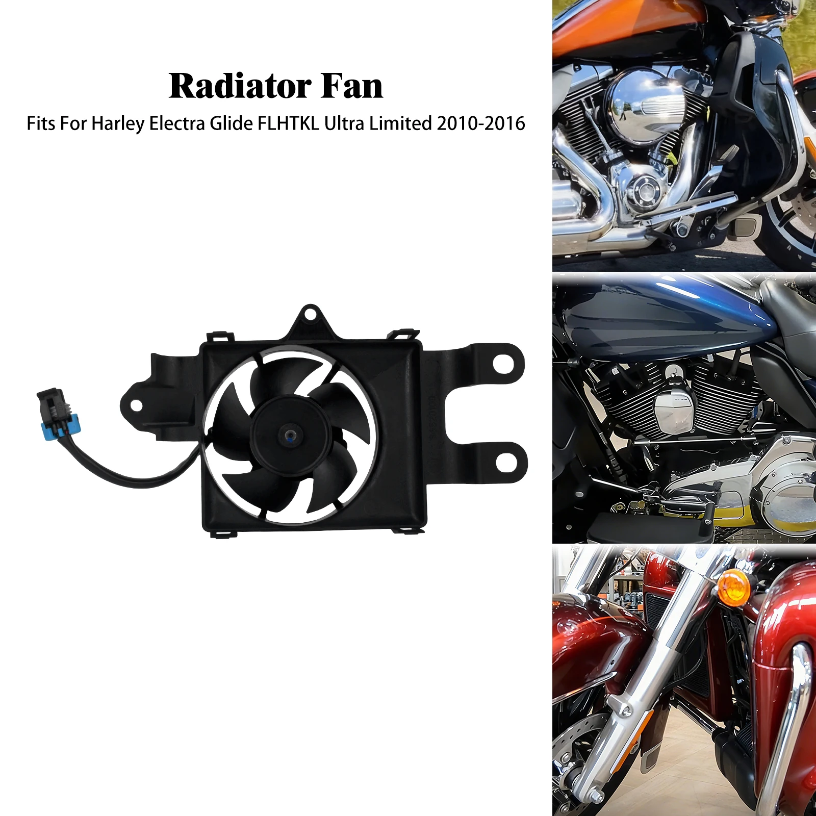 

Motorcycle Radiator Right Cooling Fan Engine Cooler Water Tank CoolFlow For Harley Electra Glide Ultra Limited FLHTKL 2010-2016