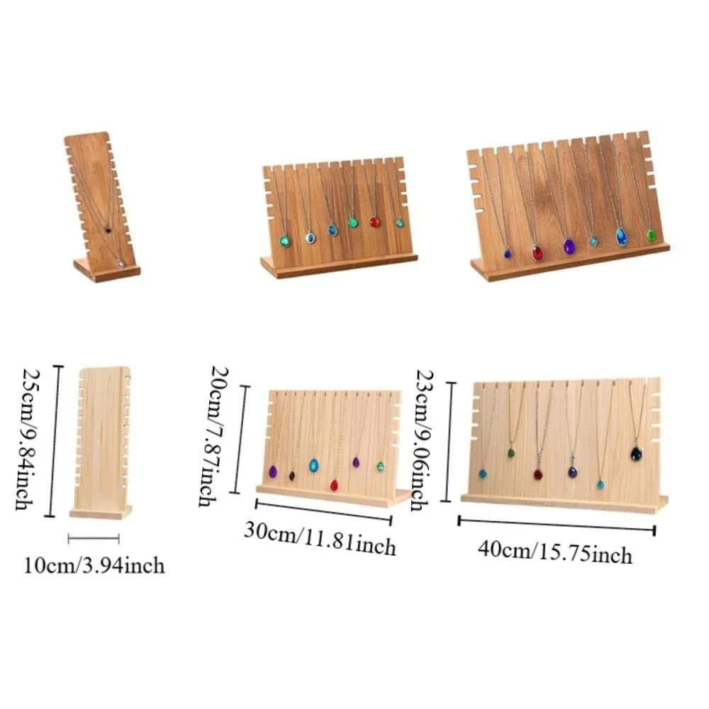 Wood Jewelry Necklace Display Stand Long Hand Bangle Hanging Necklace Wooden Necklace Display Rack Storage Ornaments