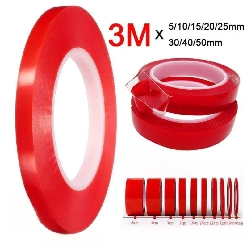 Sticker for Car High Strength High Strength No Traces Adhesive Sticker Living Goods Transparent Silicone Double Sided Tape