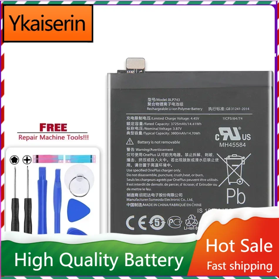 New Replacement Battery for Oneplus One 1+ for OnePlus 1 2 3 1+3 for One Plus 3 3T 5 5T 6 6T 7 7T Pro 7 Plus Batteries