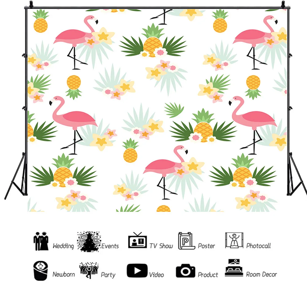 

ZHISUXI Vinyl Custom Landscape Flamingo Photography Backdrops Props Coconut Christmas Fairy Tale Photo Studio Background FF-02