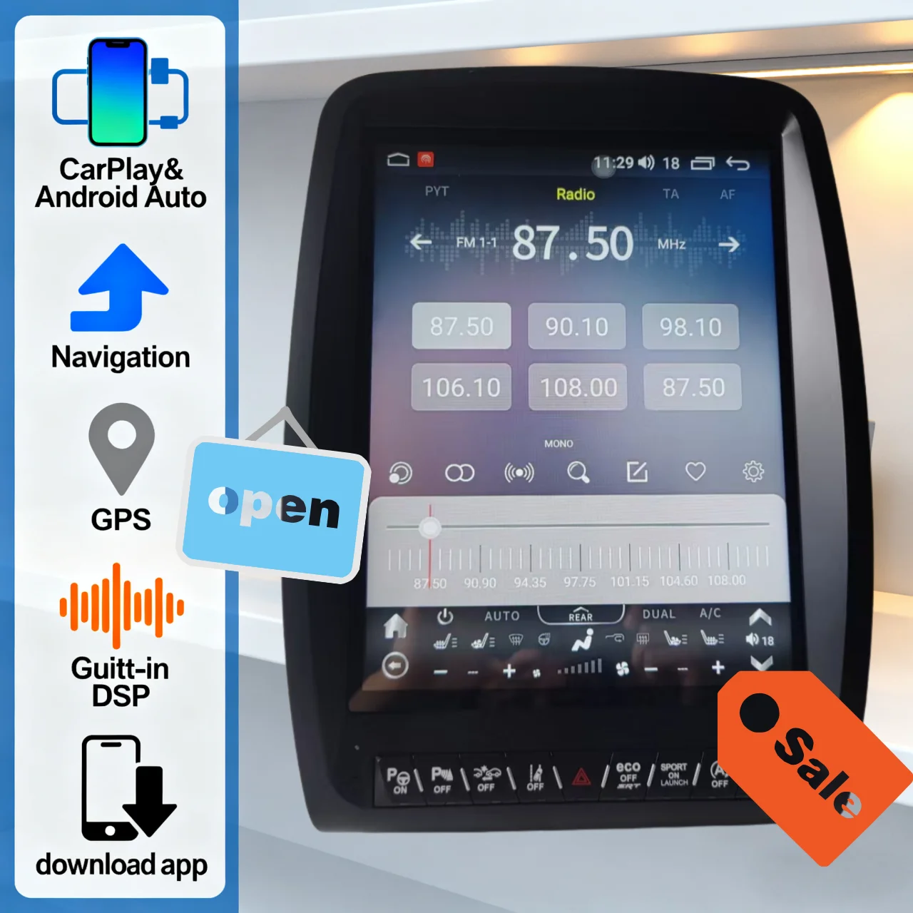 13 inch Car Radio For Dodge Durango 2011 - 2020 Carplay GPS  Navigation Android 13 Stereo Multimedia Video Player WIFI Head Unit