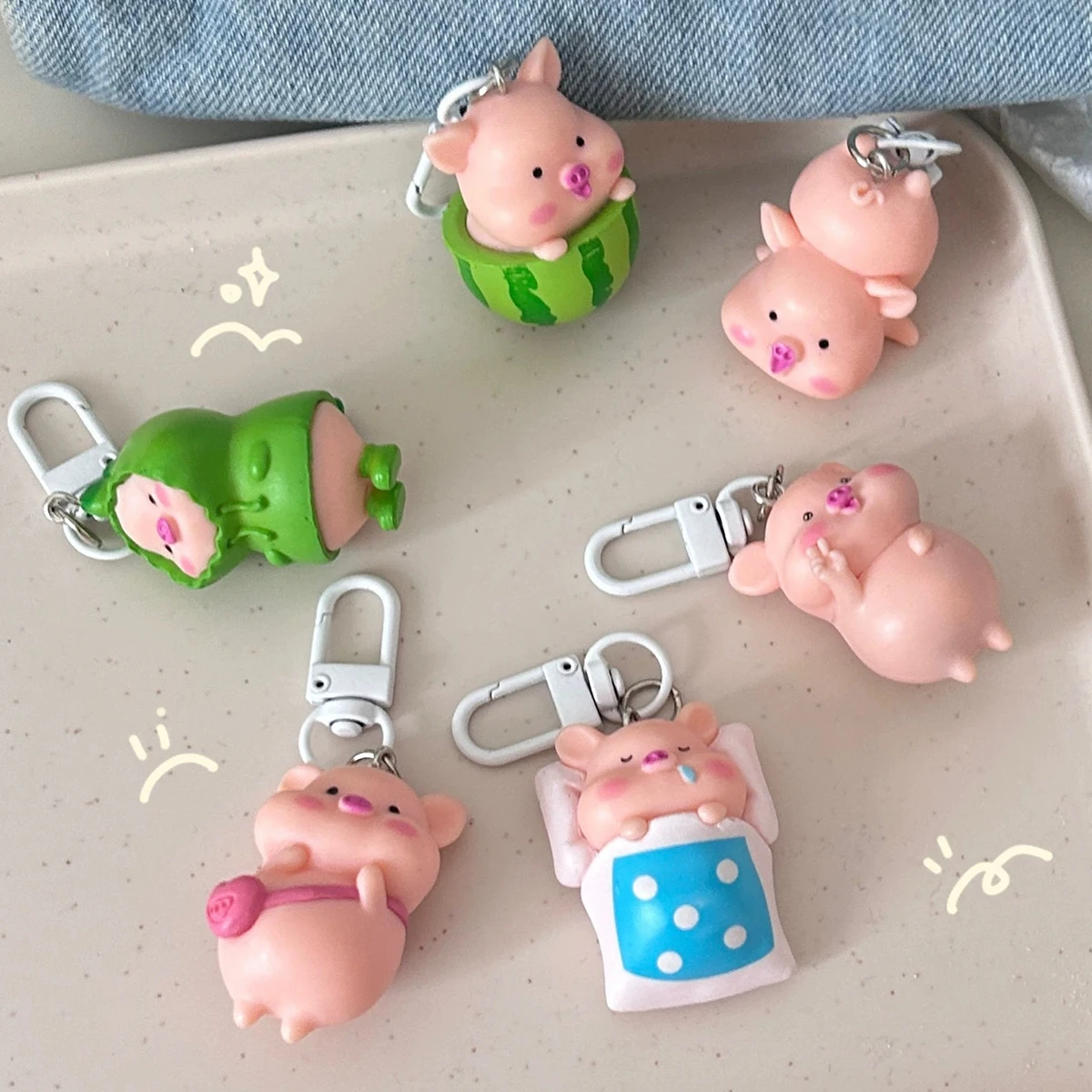 Nuevo llavero de cerdito 3D, bonito y creativo, serie de cerdito, mochila de animales de dibujos animados, colgante, accesorios de regalo para mejor amiga de pareja
