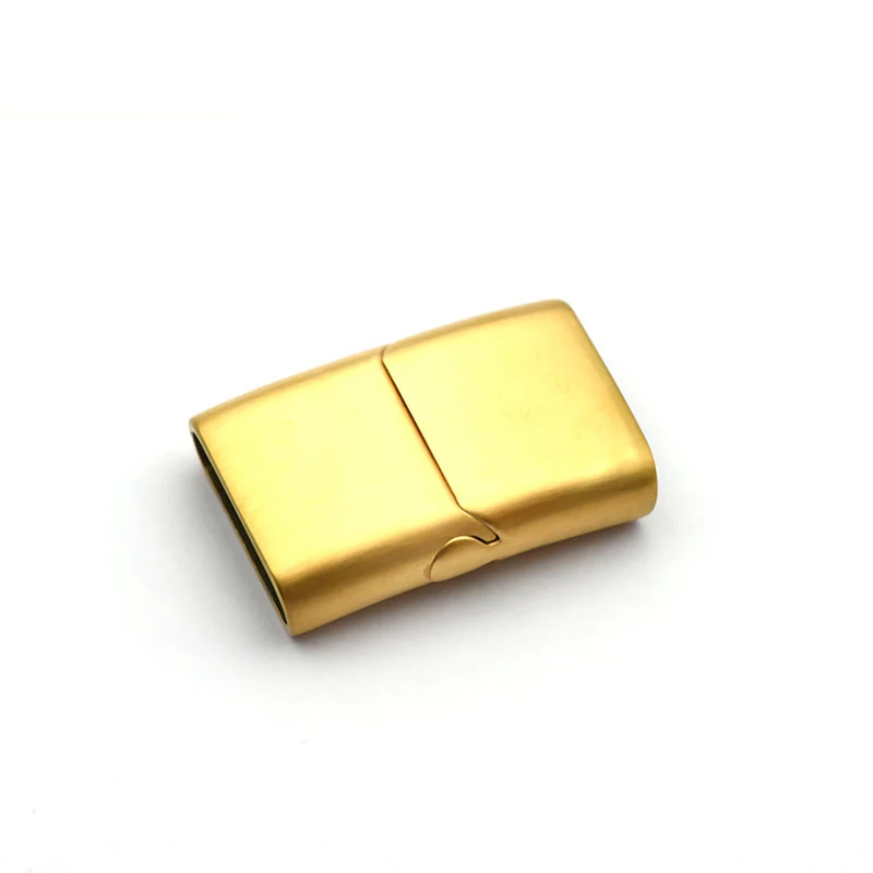 10Pcs Stainless Steel Magnetic Clasp 16*5mm Bracelet Magnet Flat Buckle DIY Accessories Leather Jewelry Making Finding Supplies