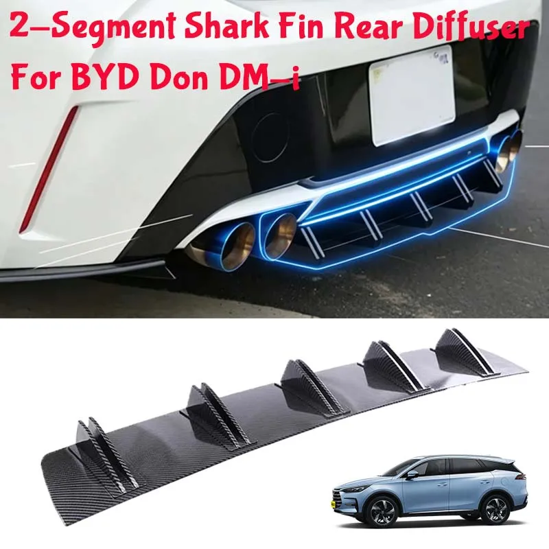 For BYD Don DM-i Shark Fin Rear Diffuser Split Chassis Spoiler Auto Aerodynamic Parts Aerodynamic Modification