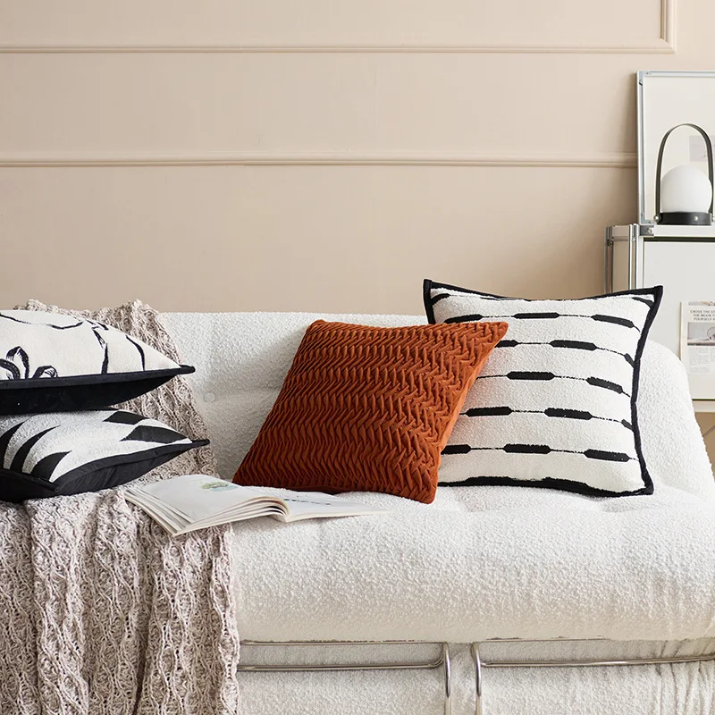 Minimalist Versatile Pillow Cover Nordic Fabric Sofa Cushion for Living Room Bed Decor