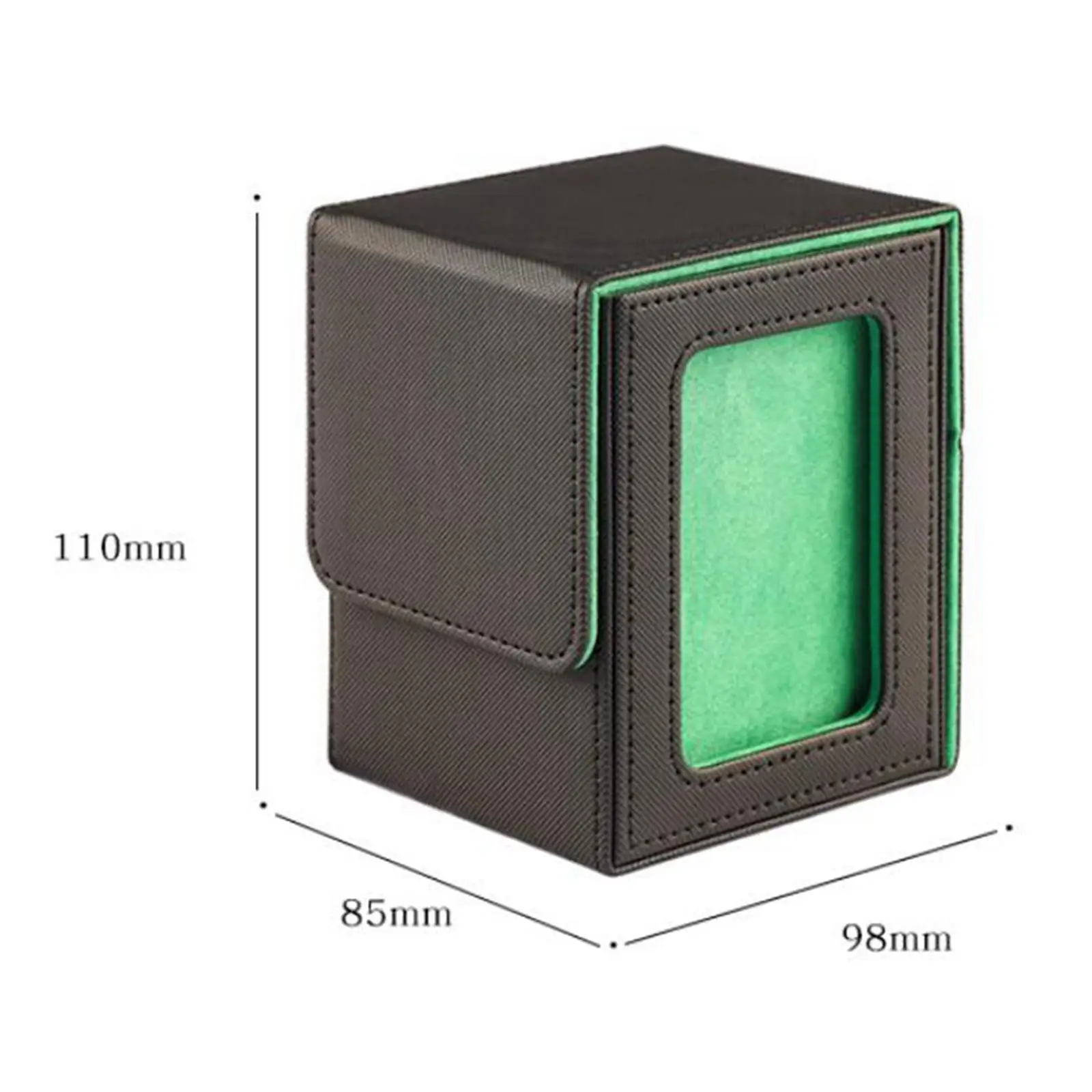 Transparent Window Baseball Card Display Case with Dividers for Trading Card Deck Box Holder Storage Organizer