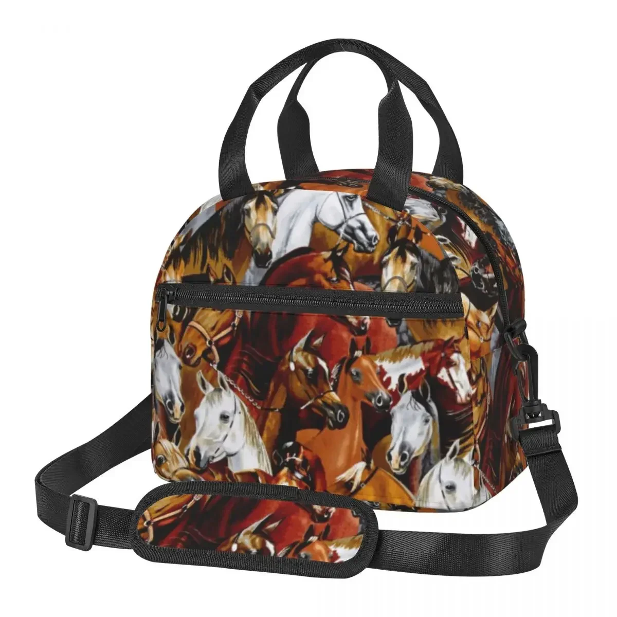 

NOISYDESIGNS School Fresh Cooler Tote Bags Crazy Horse Pattern Portable Thermal Oxford Lunch Women Box Food Handbags