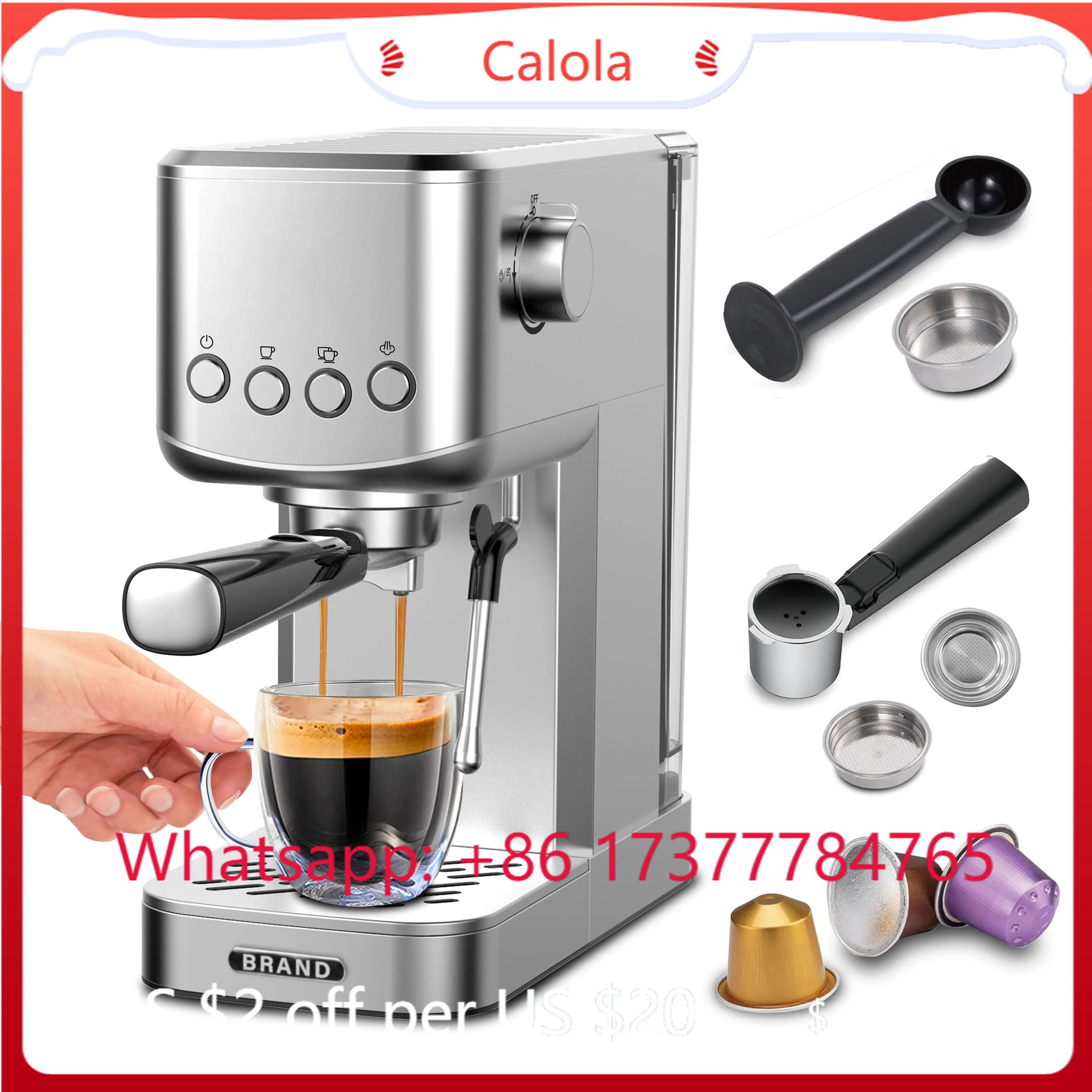 Aifa Commercial Semi Automatic Espresso Coffee Machine – Office & Home Use, Wholesale for Cafe & Factory