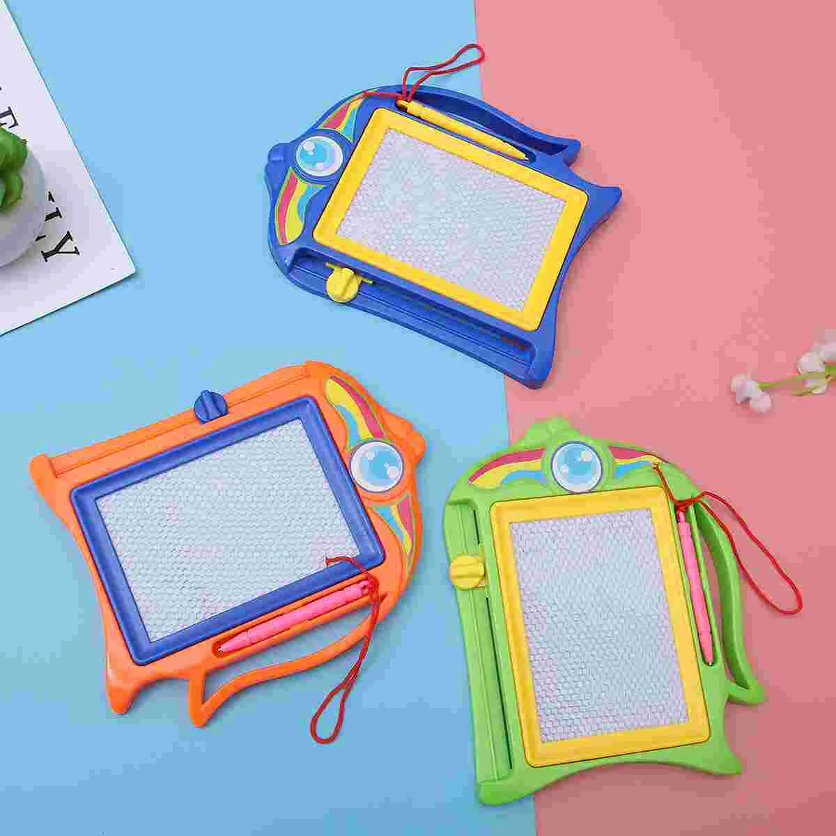 

3 Pcs Kids Doodle Board Magnetic Writing Erasable Educational Drawing Small Fish