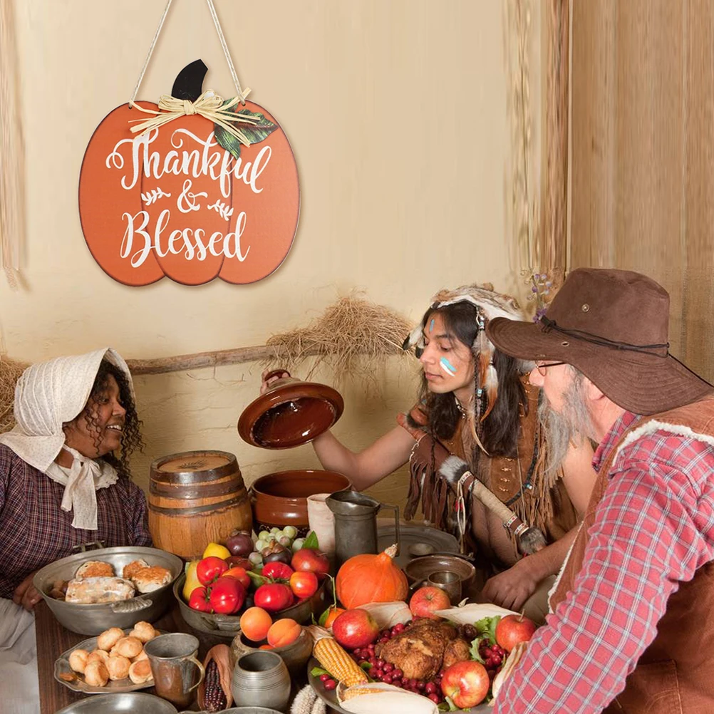 

Pumpkin Decorations Farmhouse Autumnal Fall Ornaments for Home Haunted Props Decorative Hanging Board