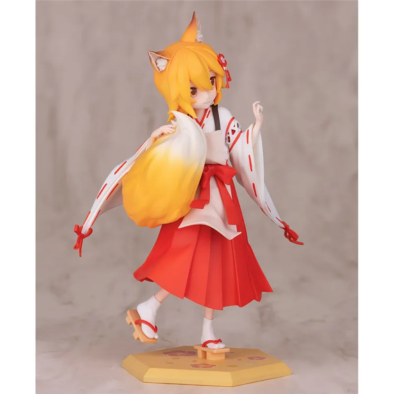 Original spot Fairy Fox Anime Figure 19.5Cm Pvc Anime The Helpful Fox Senko-San Serie Collection Figural Periphery Toy Figurine