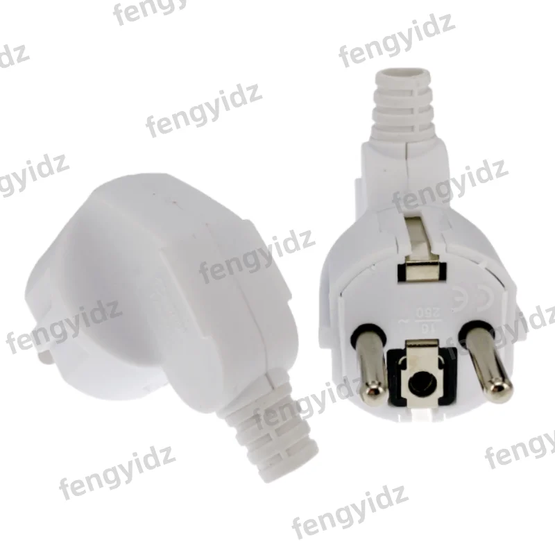 Eu AC Power Adapter Socket 16A 250V Connector Cable Electrical Plug White Black Male Converter Adaptor Detachable Plug