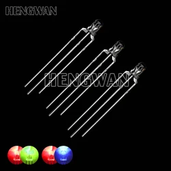 50pcs F3 3MM Round Clear / Fog Two Color Common Anode / Cathode LED Red & Green Red & Blue Bi-Color 3 Pins Light Emitting Diode